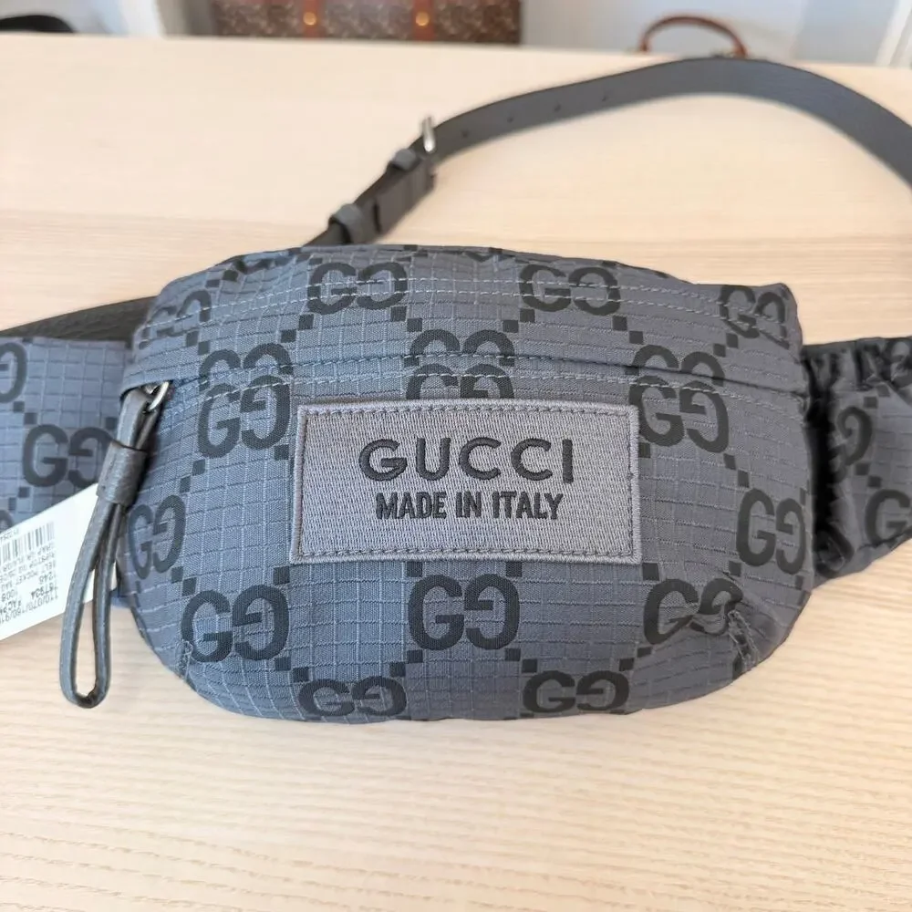 Gucci GG Nylon Ripstop Belt Bag Grey - Picture 3 of 12